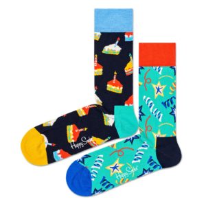 2-Pack Birthday Cake Socks Gift Set