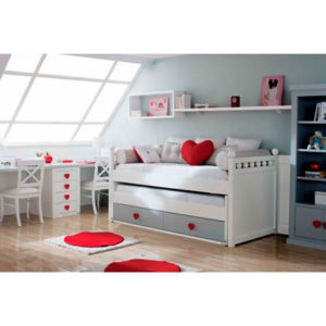 Dormitorio juvenil con tirador corazón. ElMenut.com